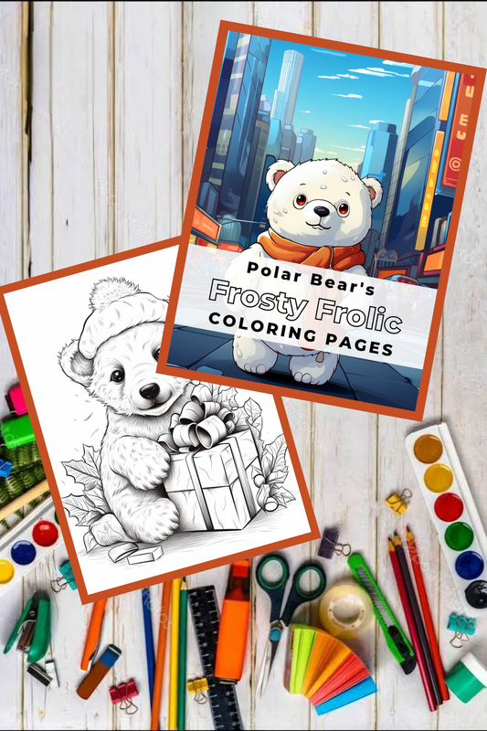 Polar Bear Coloring Book - Kids and Adults